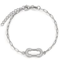 Bracelet Argent Zircone Rhodié 16-18.5 cm-599623
