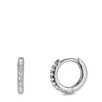 Créoles à charnières Argent Zircone 16 Pierres Rhodié-599651