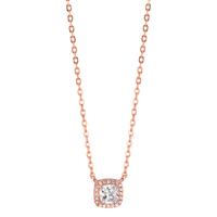 Collier Argent Zircone rosé Plaqué or 40-45 cm-599661