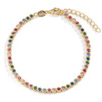 Bracelet Argent Zircone coloré, 49 Pierres jaune Plaqué or 16-19 cm-599680