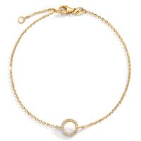 Bracelet Or jaune 14K Zircone 17-19 cm Ø7 mm-599830