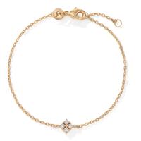 Bracelet Bronze Zircone 4 Pierres plaqués or 3 microns 16-18 cm-599903
