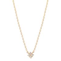 Collier Bronze Zircone 4 Pierres plaqués or 3 microns 40-45 cm-599904
