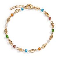 Bracelet Bronze Cristal coloré, 11 Pierres Plaqué or 16-18 cm-599907