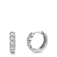 Créoles à charnières Argent Zircone 10 Pierres Rhodié-599955
