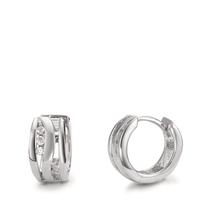 Créoles à charnières Argent Zircone 10 Pierres Rhodié-599961