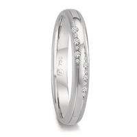 Alliance Or blanc 18K Diamant 0.064 ct, 14 Pierres, w-vsi-599978