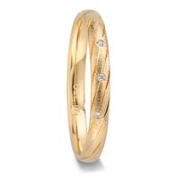 Alliance Or jaune 18K Diamant 0.015 ct, 3 Pierres, w-vsi-599980