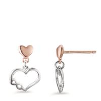 Ohrhänger Silber rosé bicolor Herz-600031