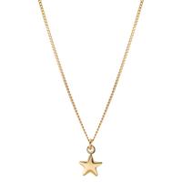 Collier Argent jaune Plaqué or Étoile 42-45 cm-600293