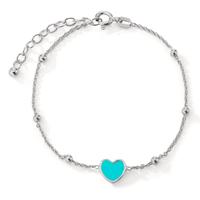 Bracelet Argent Rhodié Coeur 16-18 cm-600297