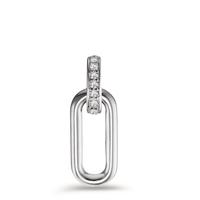 Pendentif Or blanc 9K Diamant 0.035 ct, 7 Pierres, w-si-600353