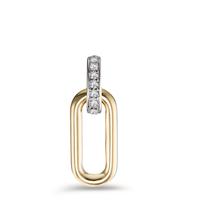 Pendentif Or jaune 9K Diamant 0.035 ct, 7 Pierres, w-si Bicolore-600354