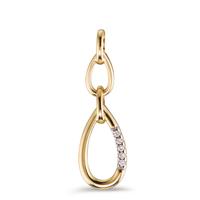 Pendentif Or jaune 9K Diamant 0.025 ct, 5 Pierres, w-si Bicolore-600359