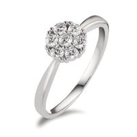 Bague Or blanc 9K Zircone 7 Pierres Ø6.5 mm-600373