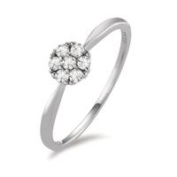 Bague Or blanc 9K Zircone 7 Pierres Ø5.5 mm-600376