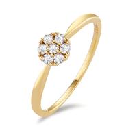 Bague Or jaune 9K Zircone 7 Pierres Ø5.5 mm-600377