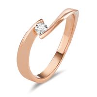Fingerring 750/18 K Rotgold Diamant 0.13 ct, w-si-600396
