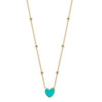 Collier Argent jaune Plaqué or Coeur 38-42 cm-600399