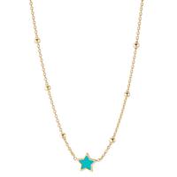 Collier Argent jaune Plaqué or Étoile 38-42 cm-600400