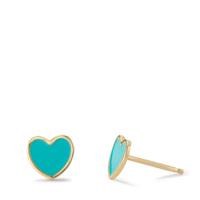 Clous d'oreilles Argent jaune Plaqué or Coeur-600401
