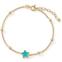 Bracelet Argent jaune Plaqué or Étoile 16-18 cm-600404