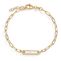Bracelet Argent Zircone jaune Plaqué or 18-20 cm-600408