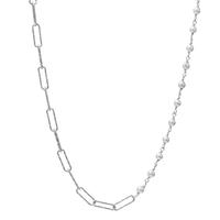 Collier Argent Rhodié perle de culture 40-45 cm-600412