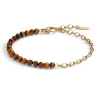 Bracelet Acier inoxydable L’œil de tigre jaune PVD 17.5-19.5 cm Ø4 mm-600480