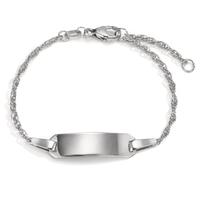 Gourmette avec gravure Or blanc 9K 12-14 cm-600652