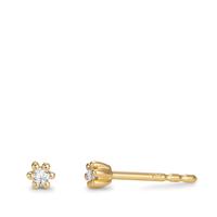 Clous d'oreilles Or jaune 18K Diamant 0.04 ct, 2 Pierres, w-pi1 Ø3 mm-600741
