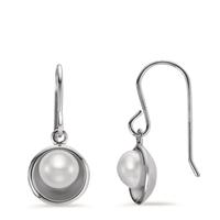 Pendant d'oreilles Argent Rhodié perle d'eau douce-600760