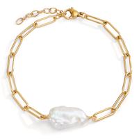Bracelet Acier inoxydable perle d'eau douce 18.5-21.5 cm-600889