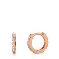 Créoles à charnières Argent Zircone 24 Pierres rosé Plaqué or-600960
