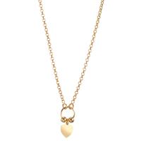 Collier Argent jaune Plaqué or Coeur 42-45 cm-601012