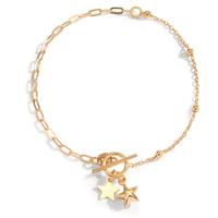 Bracelet Argent jaune Plaqué or Étoile 19 cm-601047