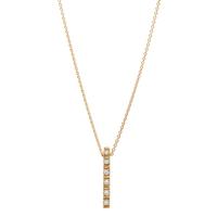 Collier Or jaune 18K Diamant 0.056 ct, 7 Pierres, w-si 40-42 cm-601092