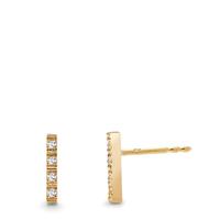 Clous d'oreilles Or jaune 18K Diamant 0.064 ct, 8 Pierres, w-si-601093