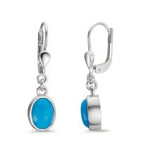 Ohrhänger Silber Türkis 2 Steine-601144