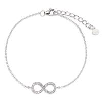 Bracelet Argent Zircone Rhodié Infini 17-20 cm-601155