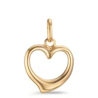 Pendentif Argent jaune Plaqué or Coeur Ø11 mm-601220