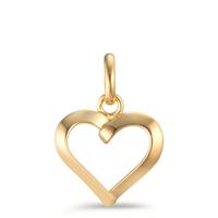 Pendentif Argent jaune Plaqué or Coeur Ø11 mm-601221