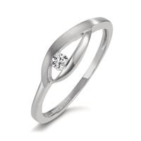 Bague Or blanc 9K Zircone-601304