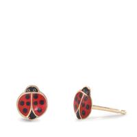 Clous d'oreilles Or jaune 9K Laqué Coccinelle Ø5.5 mm-601355