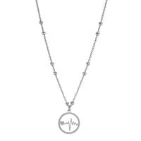 Collier Argent Rhodié Battement de coeur 40-42 cm-601467