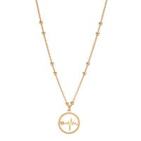 Collier Argent jaune Plaqué or Battement de coeur 40-42 cm-601468