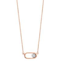 Collier Or rouge 18K Diamant 0.015 ct, w-si 40-42 cm-601547