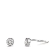 Clous d'oreilles Or blanc 18K Diamant 0.03 ct, 2 Pierres, w-si Ø4 mm-601570