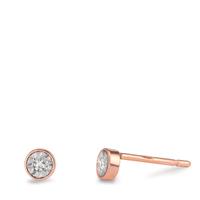 Clous d'oreilles Or rouge 18K Diamant 0.03 ct, 2 Pierres, w-si Ø4 mm-601572