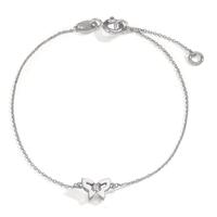 Armband 750/18 K Weissgold Diamant 0.005 ct, w-si Schmetterling 14-16 cm verstellbar-601585